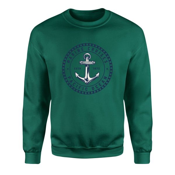 Marine Cruises Pacific Ocean Sweatshirt M - Nefti Yeşili