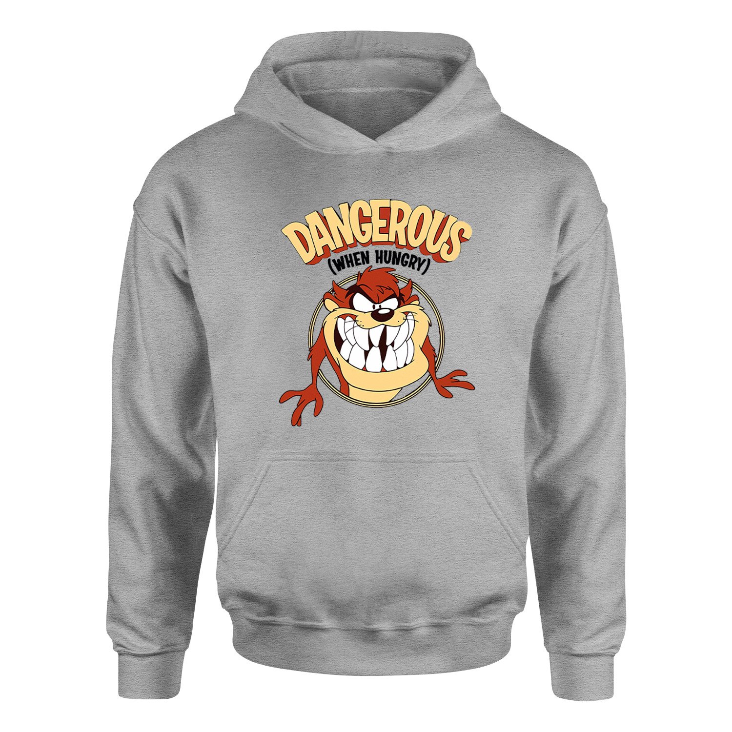 Taz Dangerous When Hungry Hoodie M - Gri