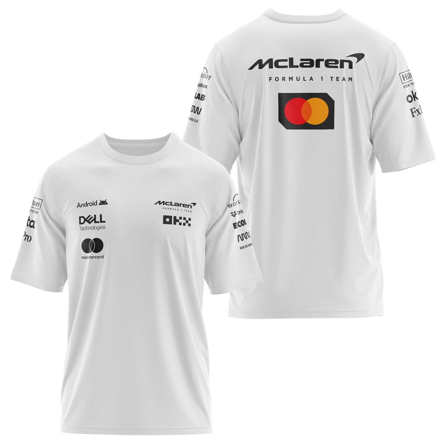 McLaren Racing 2025 Teamline Oversize Tişört S - Beyaz