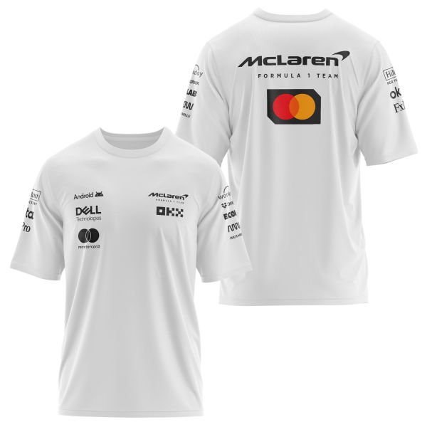 McLaren Racing 2025 Teamline Oversize Tişört S - Beyaz