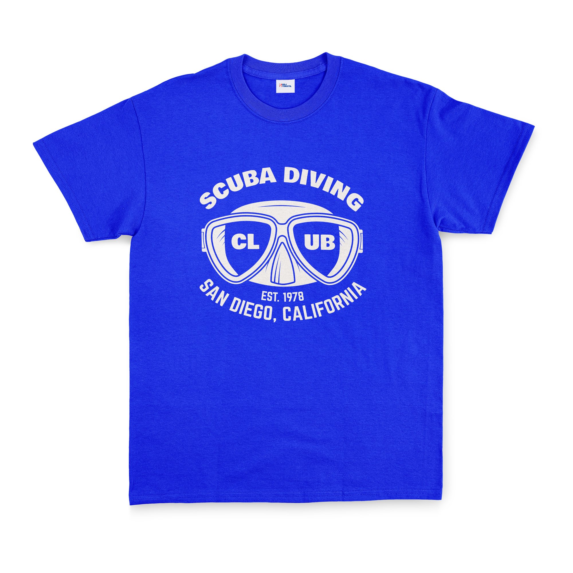Scuba Diving Club Tişört XXL - Mavi