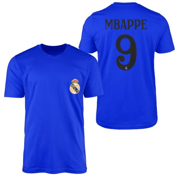 Kylian Mbappe Real Madrid Forma Tişört L - Mavi