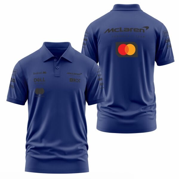 McLaren Racing 2025 Teamline Polo Tişört S - İndigo Mavisi