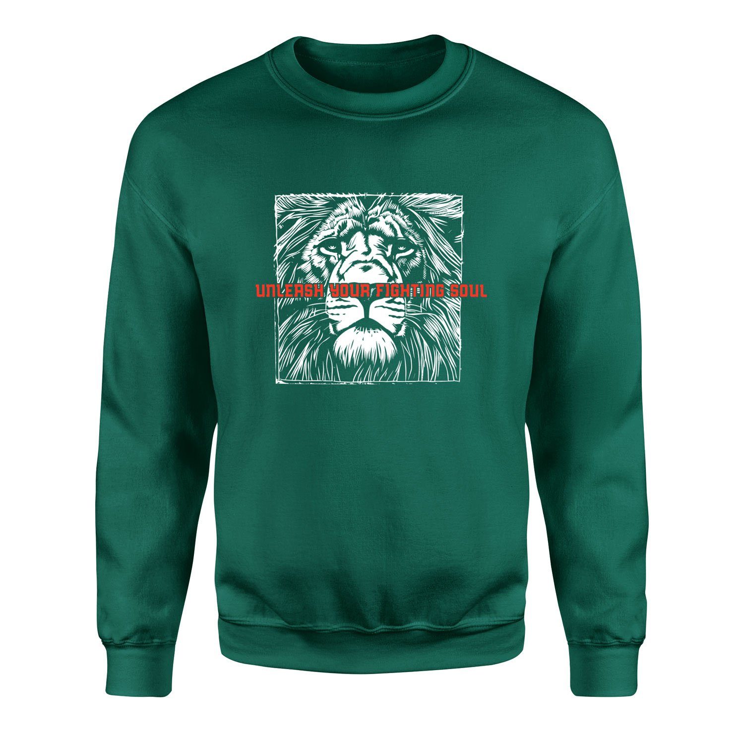 Unleash Your Fighting Soul | Lion III Sweatshirt XXL - Nefti Yeşili