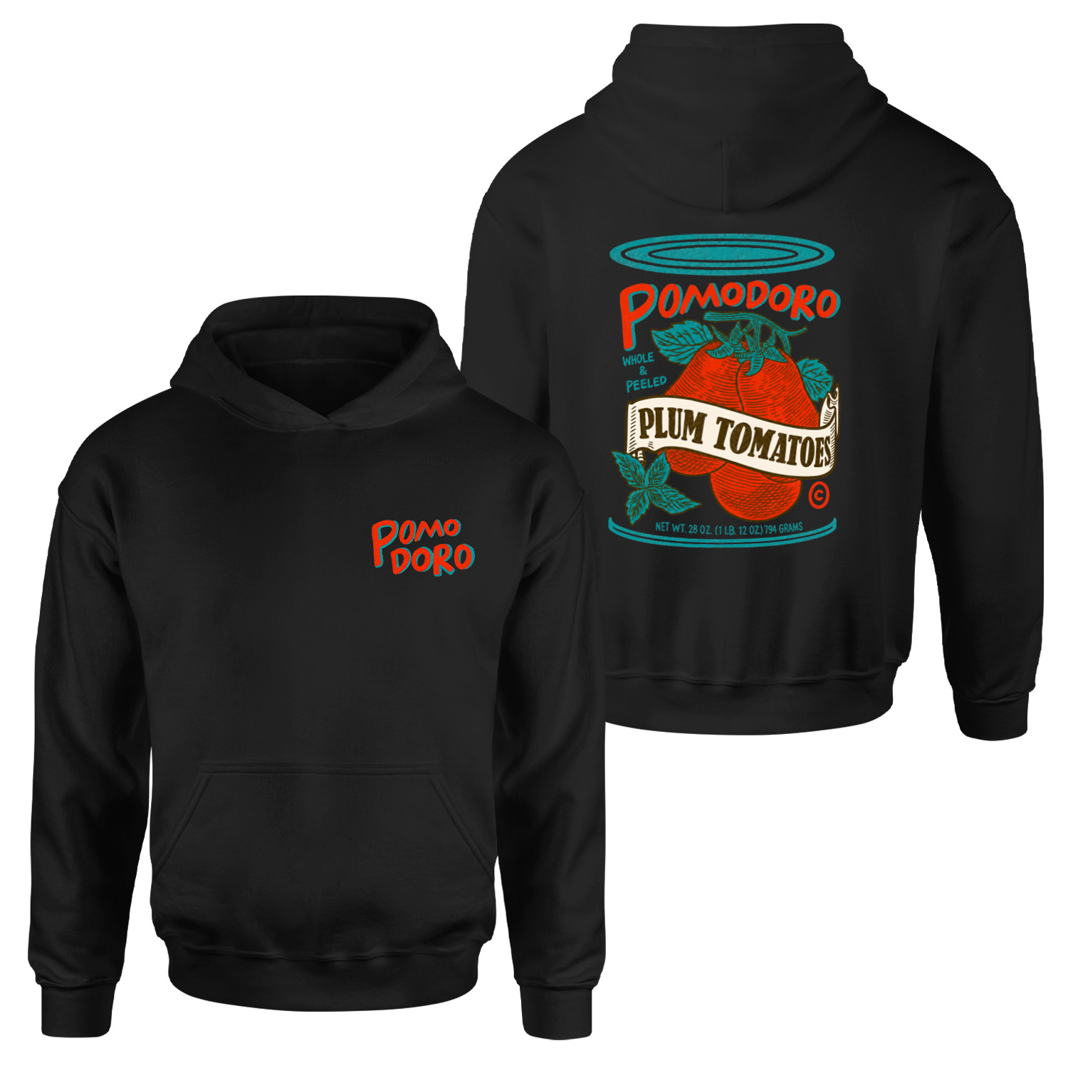 Pomodoro Whole & Peeled Hoodie XL - Siyah