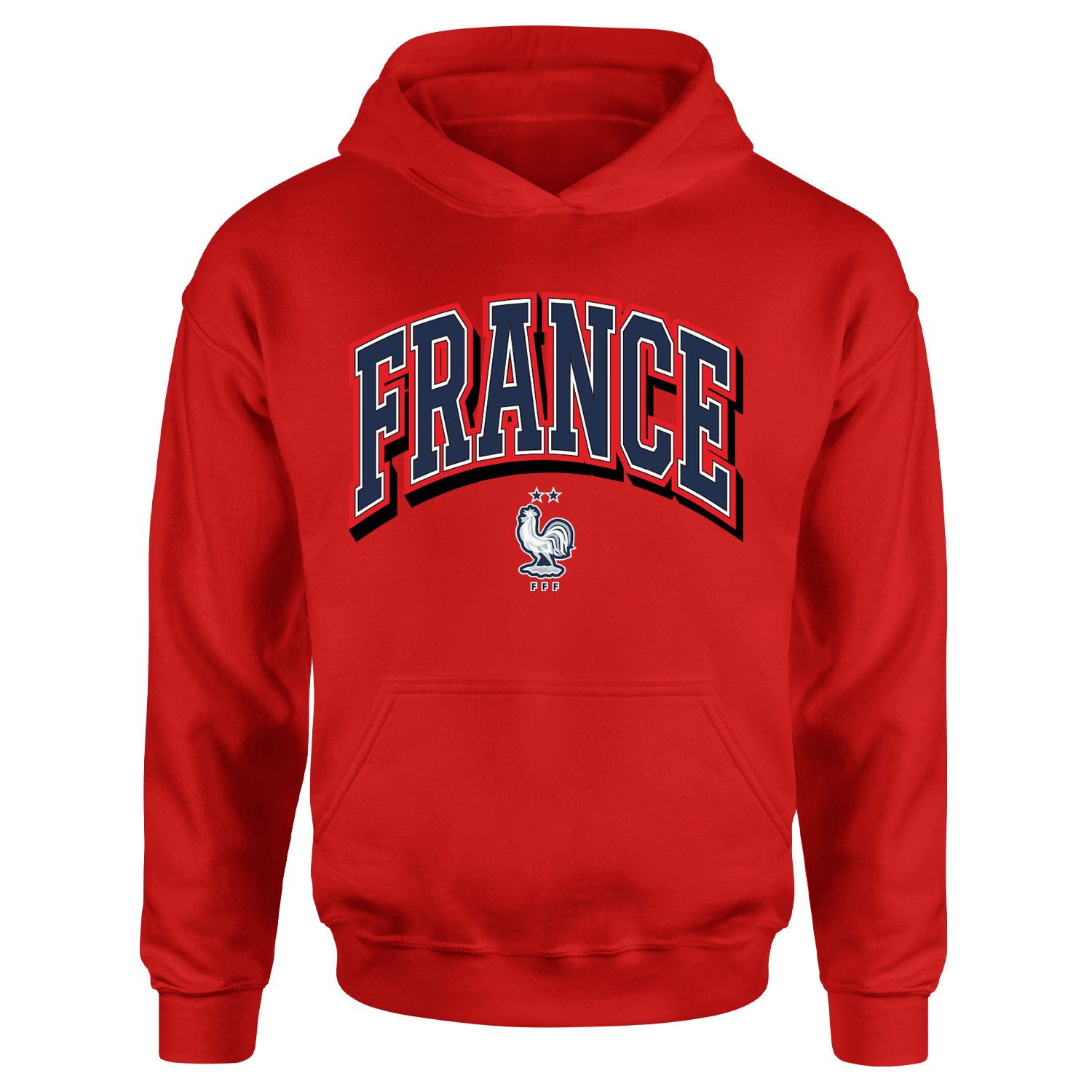 Fransa 2026 Varsity Hoodie L - Kırmızı