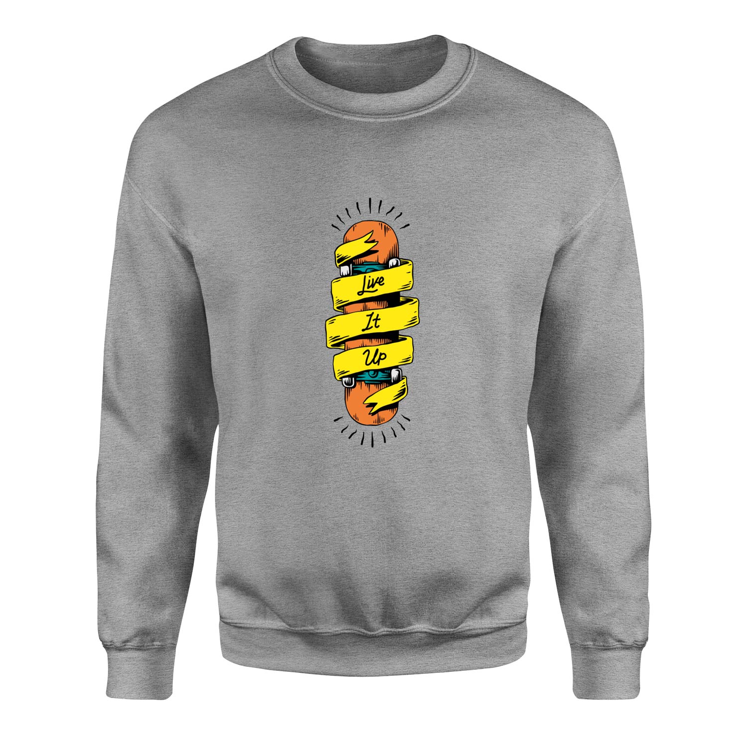 Live It Up Skates V1 Sweatshirt S - Gri