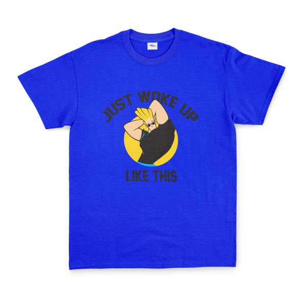 Just Woke Up Like This | Johnny Bravo Tişört XL - Mavi