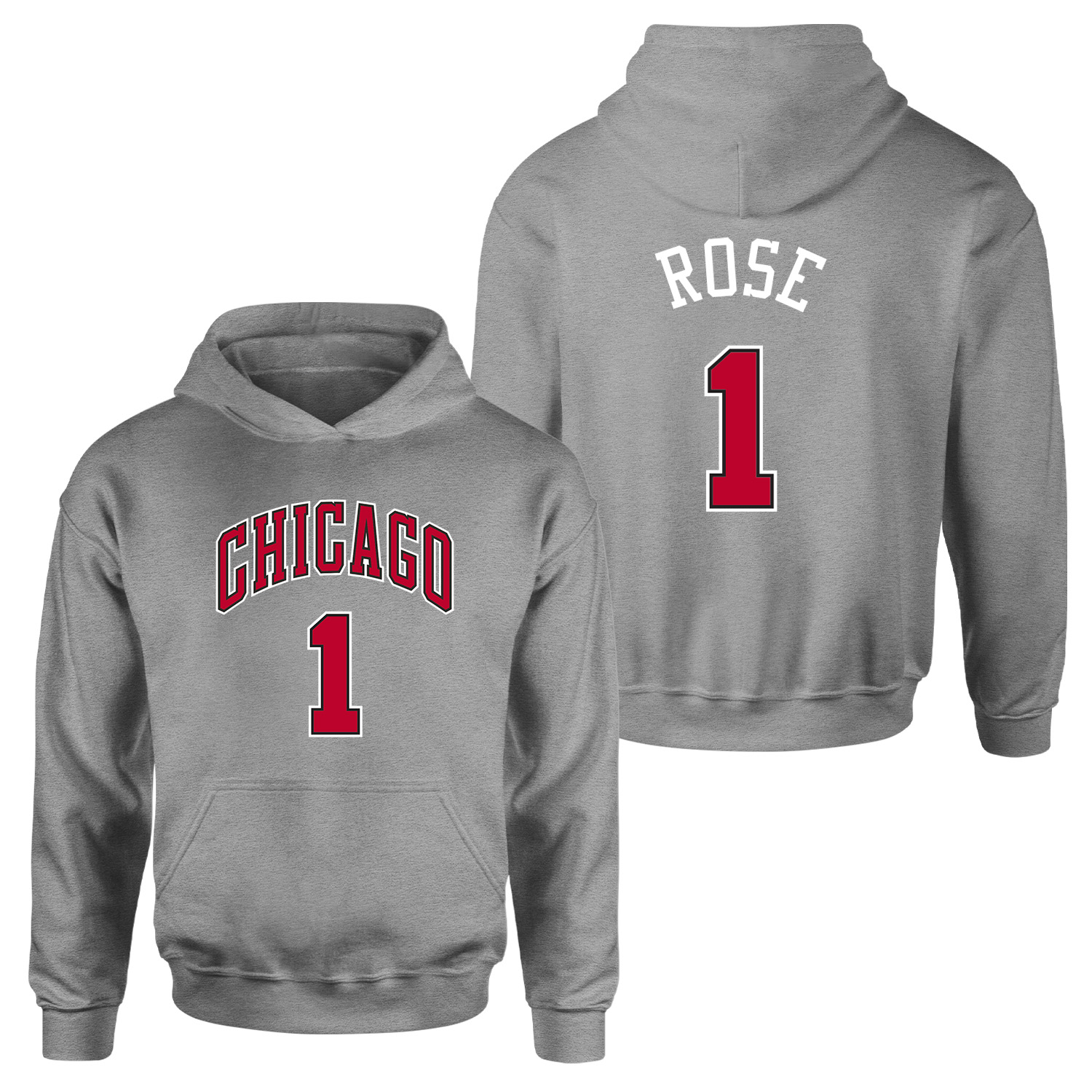 Derrick Rose Chicago THRBCK 1 Forma Hoodie XXL - Gri