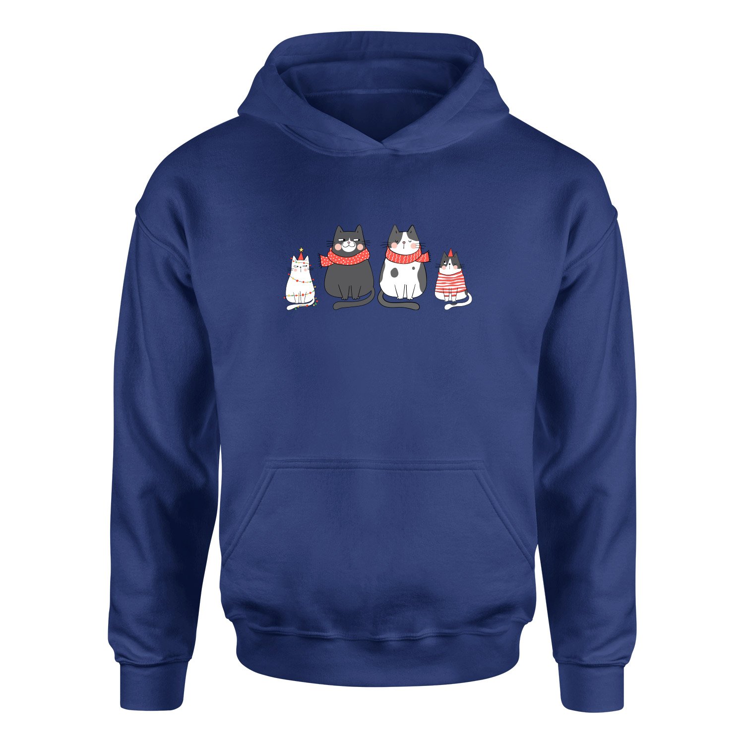 Cat Family Hoodie S - İndigo Mavisi