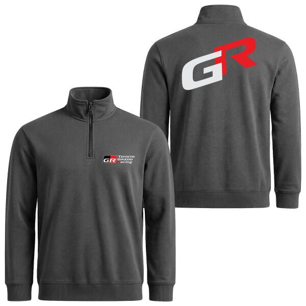 Toyota Gazoo Racing Yarım Fermuarlı Sweatshirt XL - Füme