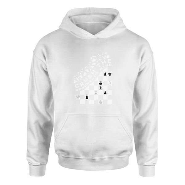 Crush the Opponents Mind Hoodie S - Beyaz
