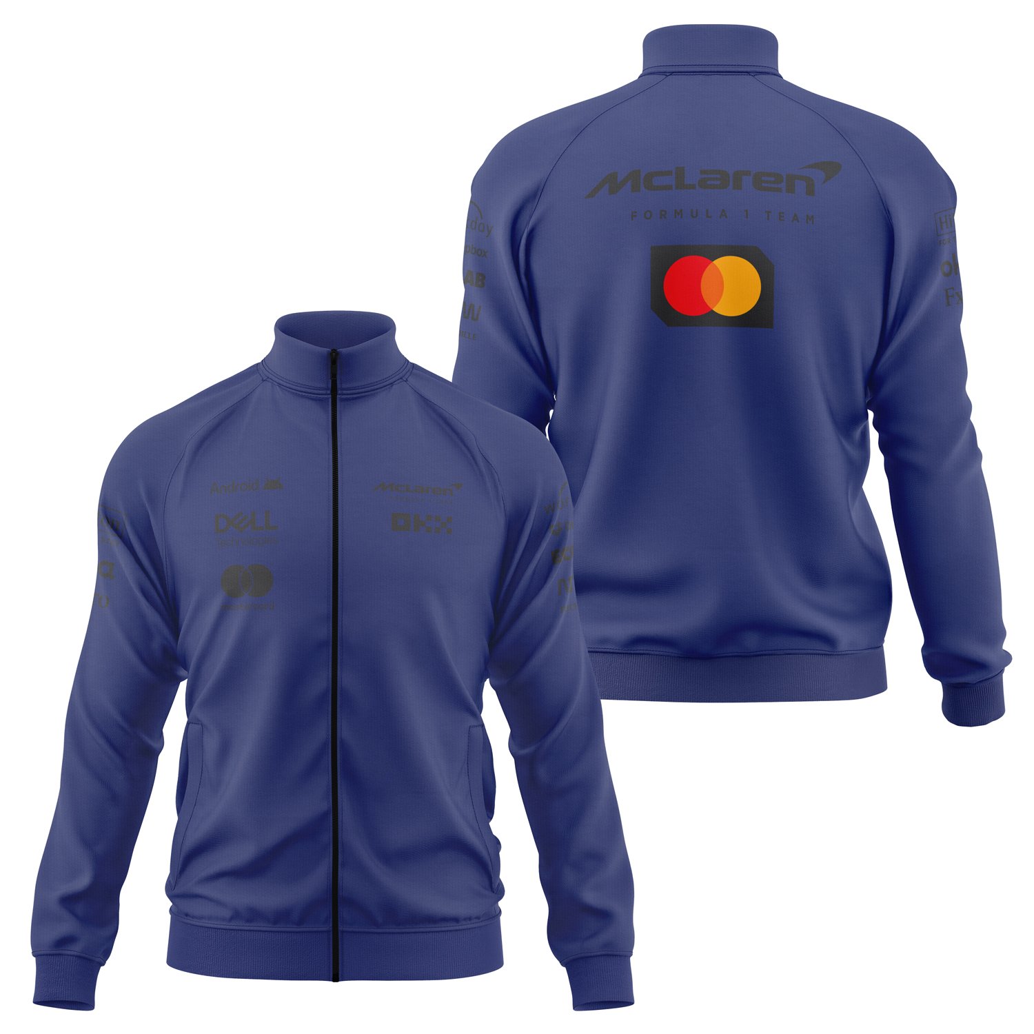 McLaren Racing 2025 Teamline Fermuarlı Sweatshirt S - İndigo Mavisi
