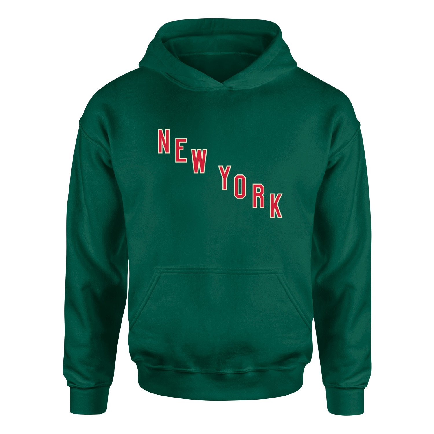 New York Rangers Shield Hoodie S - Nefti Yeşili