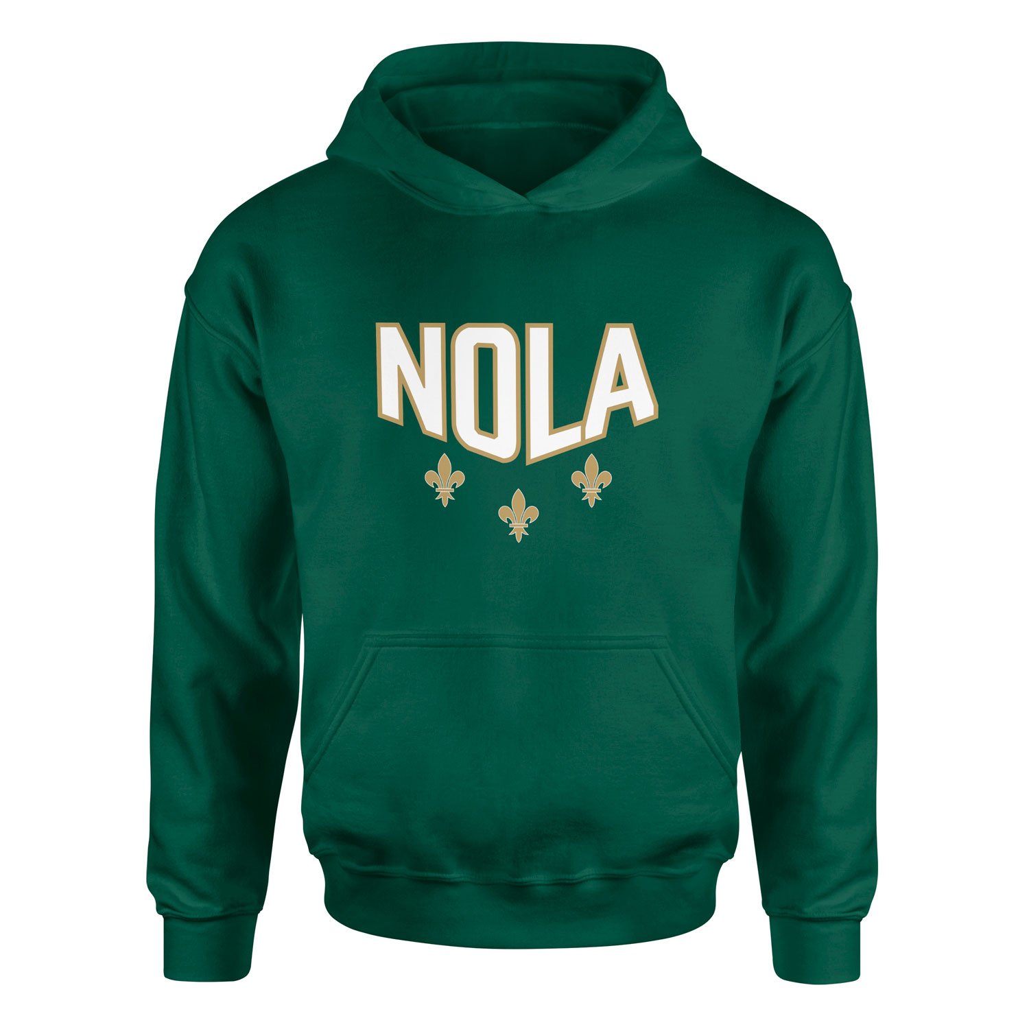 Fleur-de-lis New Orleans Hoodie XL - Nefti Yeşili
