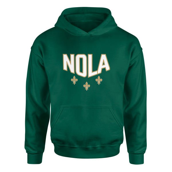 Fleur-de-lis New Orleans Hoodie XL - Nefti Yeşili