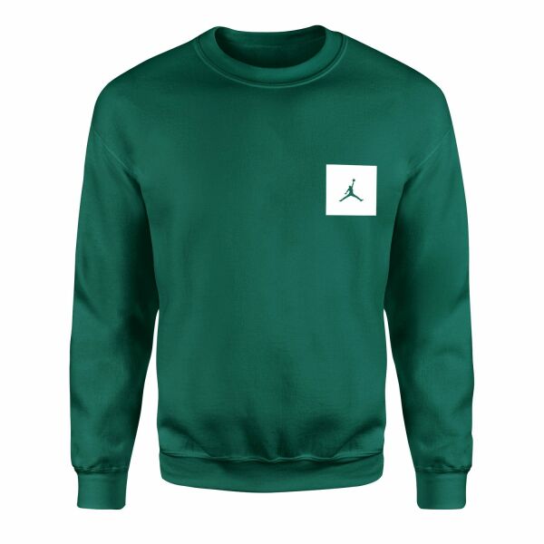 Air Jordan White Patch Sweatshirt S - Nefti Yeşili