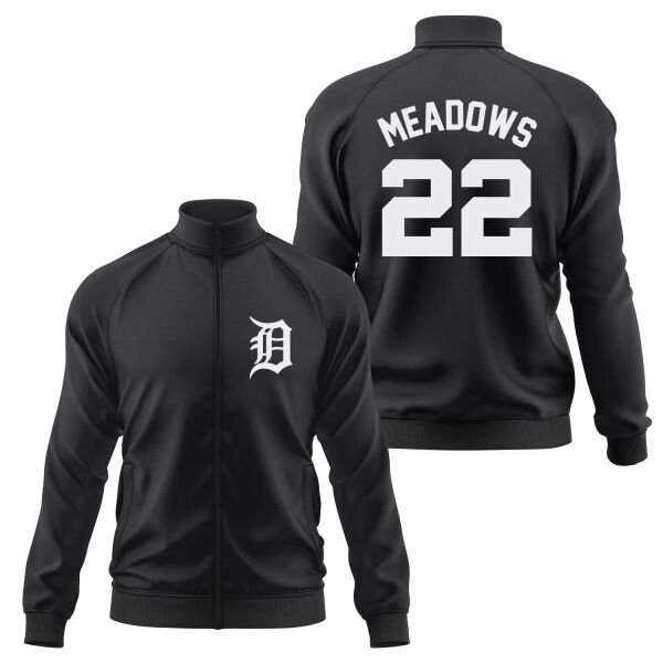 Parker Meadows 22 Detroit Tigers Jersey Fermuarlı Sweatshirt M - Siyah