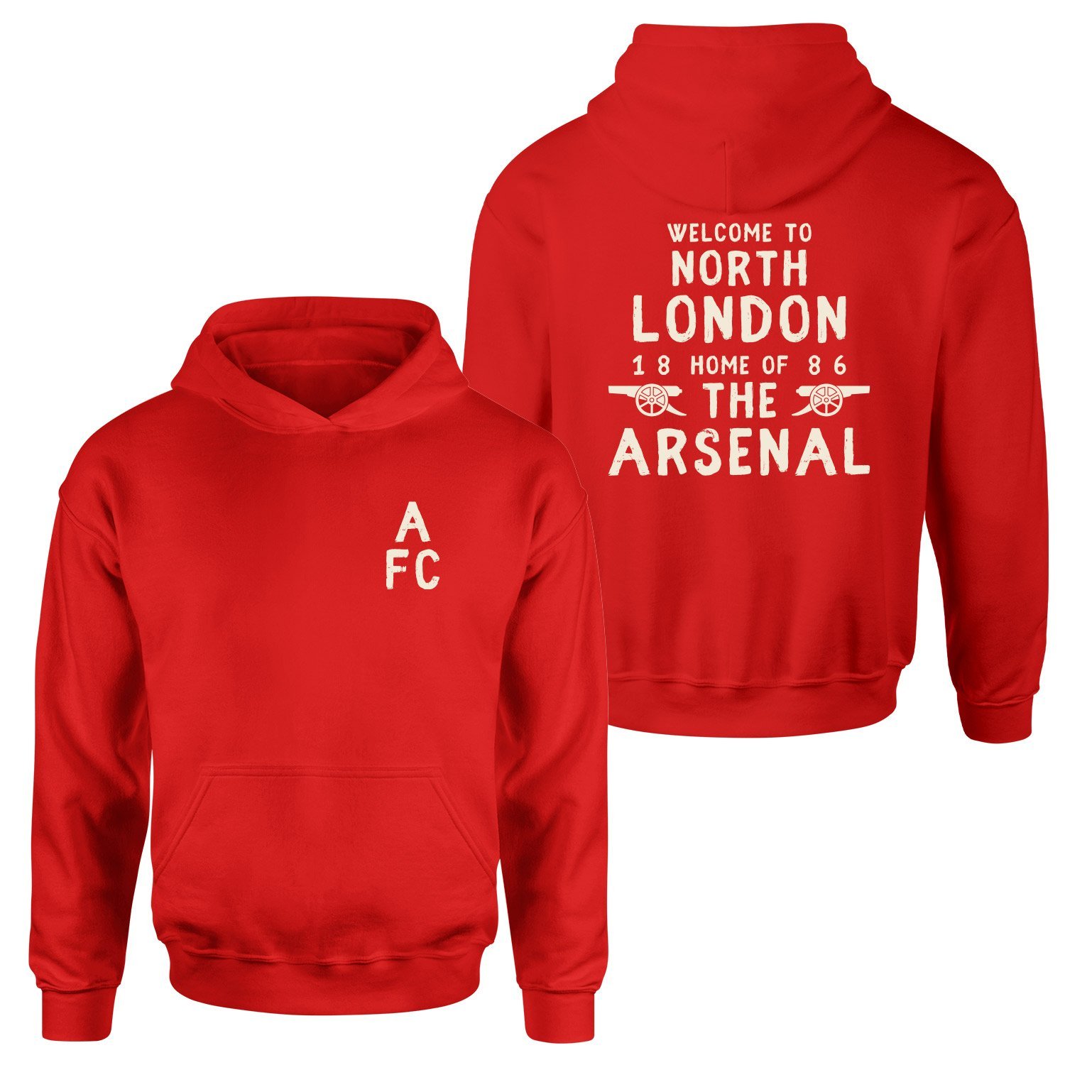 Welcome to North London Hoodie M - Kırmızı | OUTLET