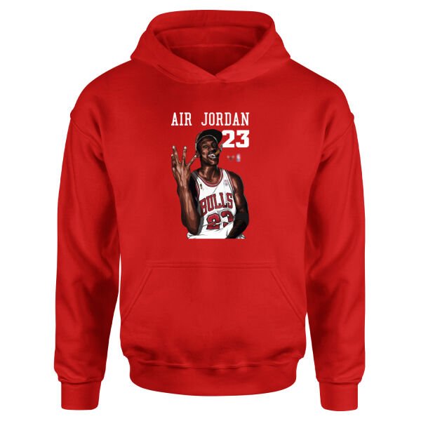 4th Time Is The Charm | Michael Jordan Hoodie XL - Kırmızı