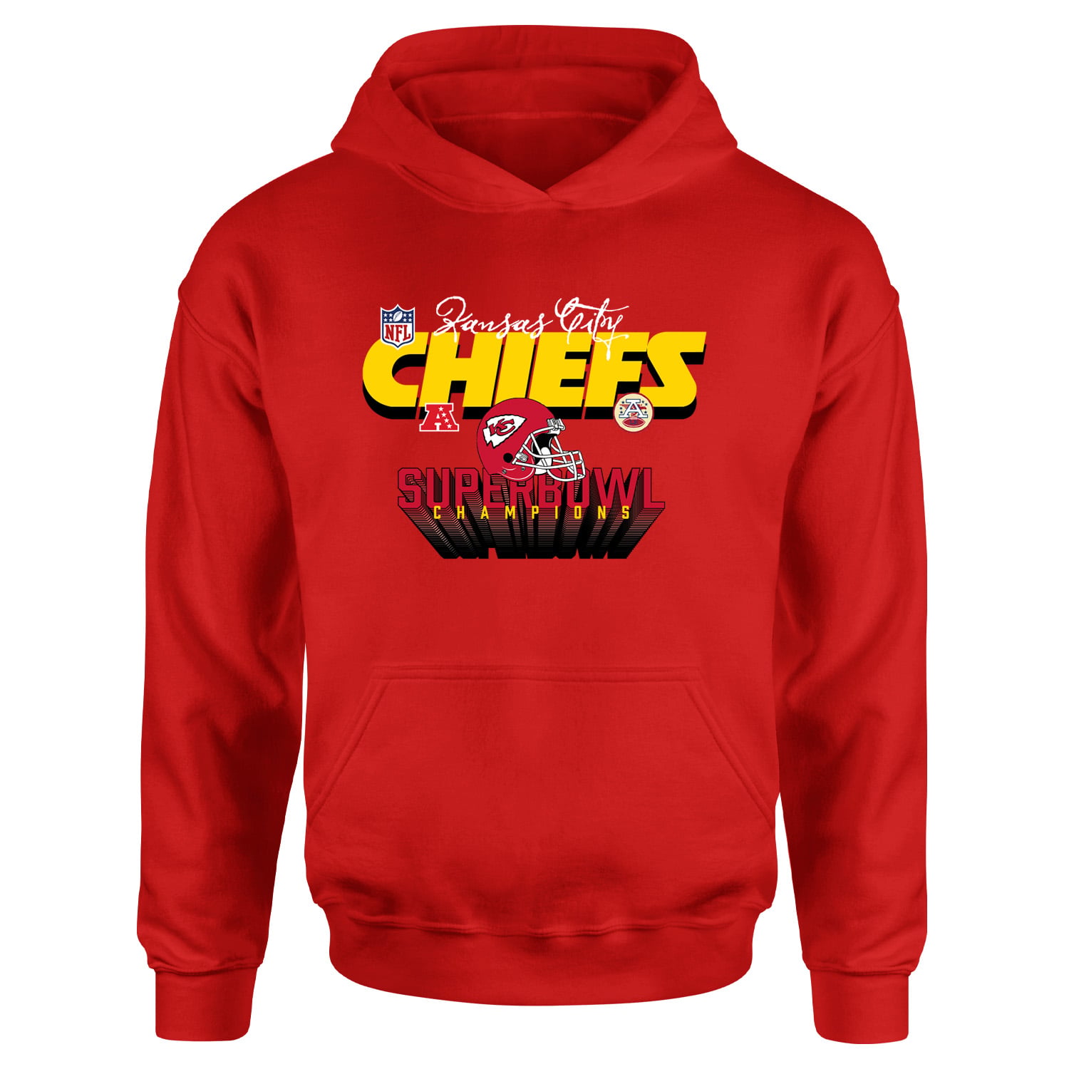 Kansas City Chiefs SB Champions Hoodie S - Kırmızı
