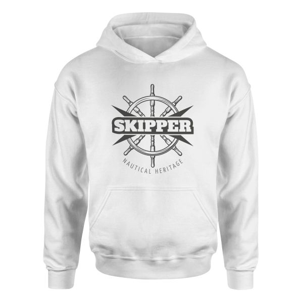 Skipper Denizci Hoodie M - Beyaz