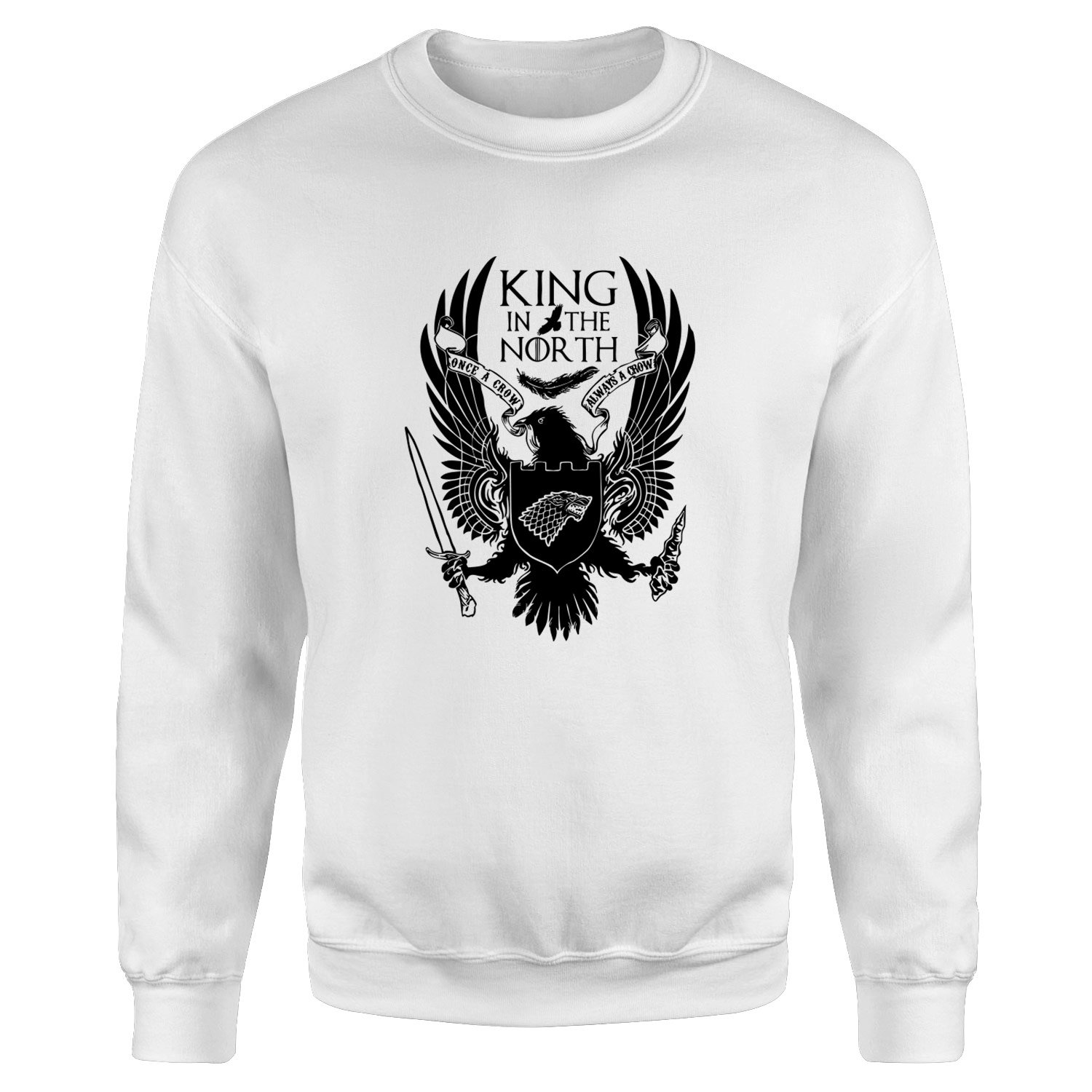 King in the North Sweatshirt XL - Beyaz