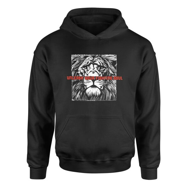 Unleash Your Fighting Soul | Lion III Hoodie S - Siyah