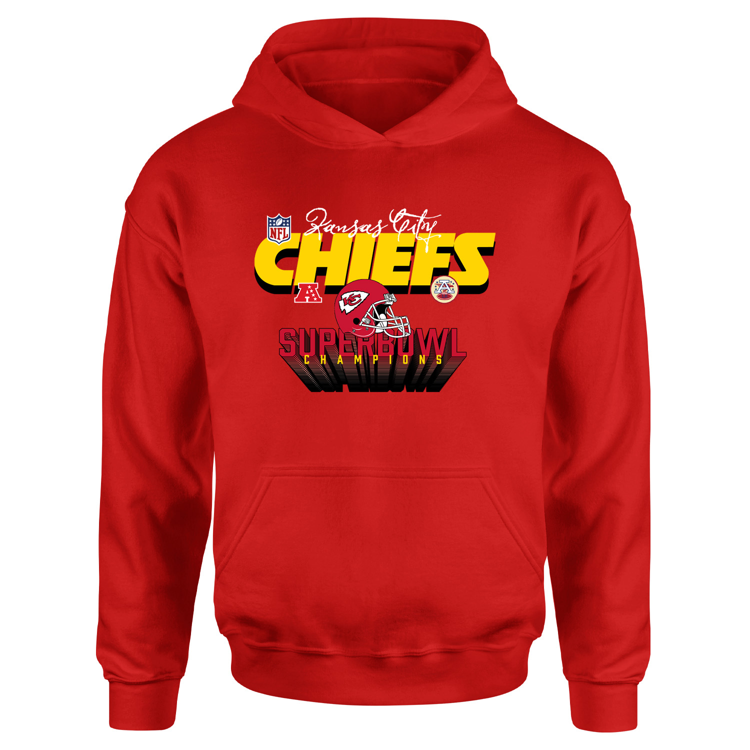 Kansas City Chiefs SB Champions Hoodie L - Kırmızı