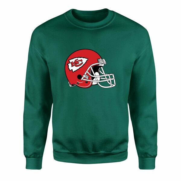 Kansas City Chiefs Helmet Sweatshirt M - Nefti Yeşili