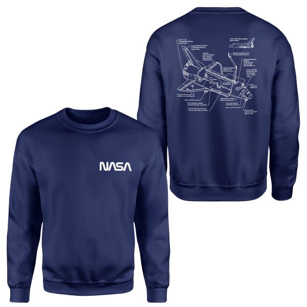 NASA Retro Mechanisms Graphic v1.0 Sweatshirt M - İndigo Mavisi