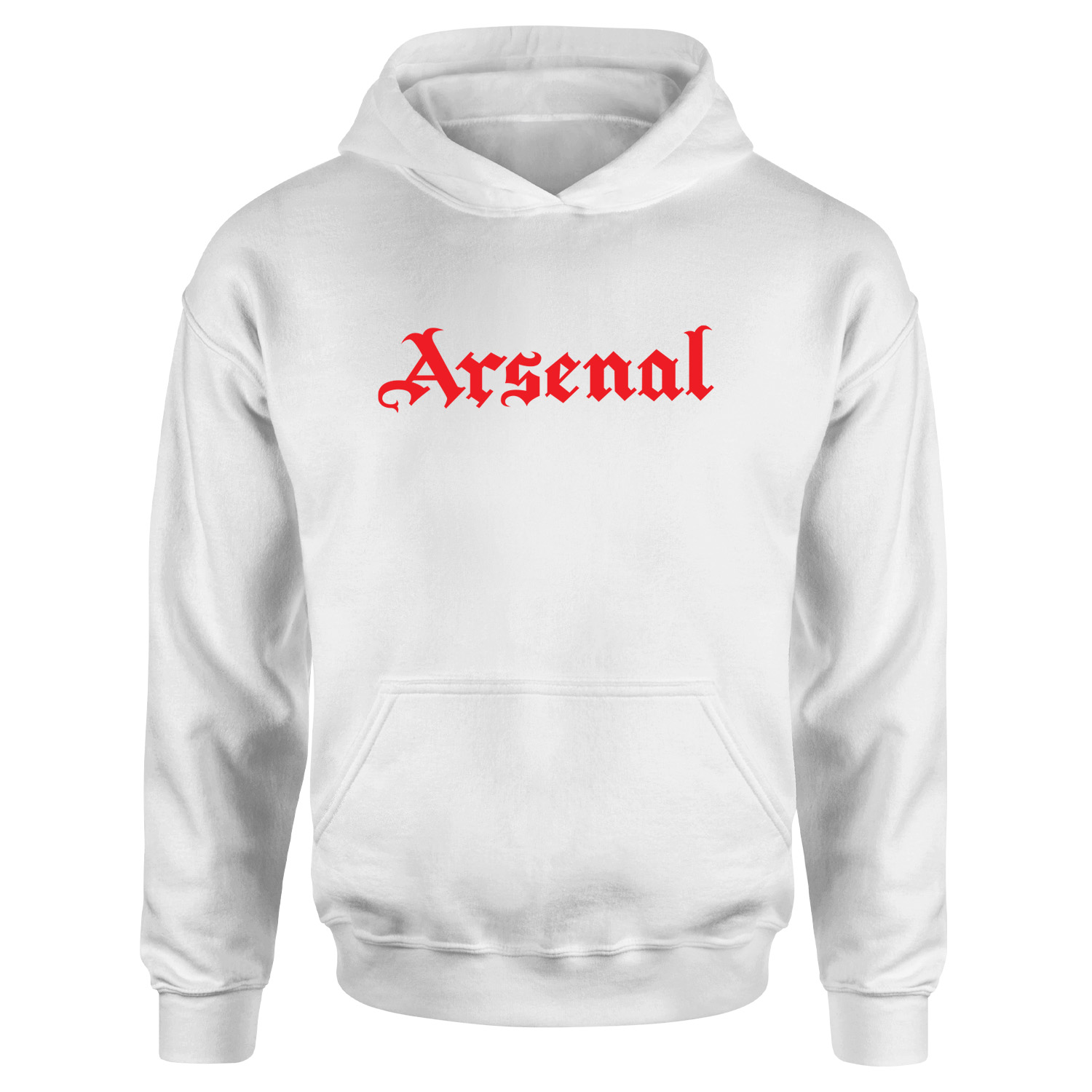 Arsenal Black Letters R Hoodie S - Beyaz