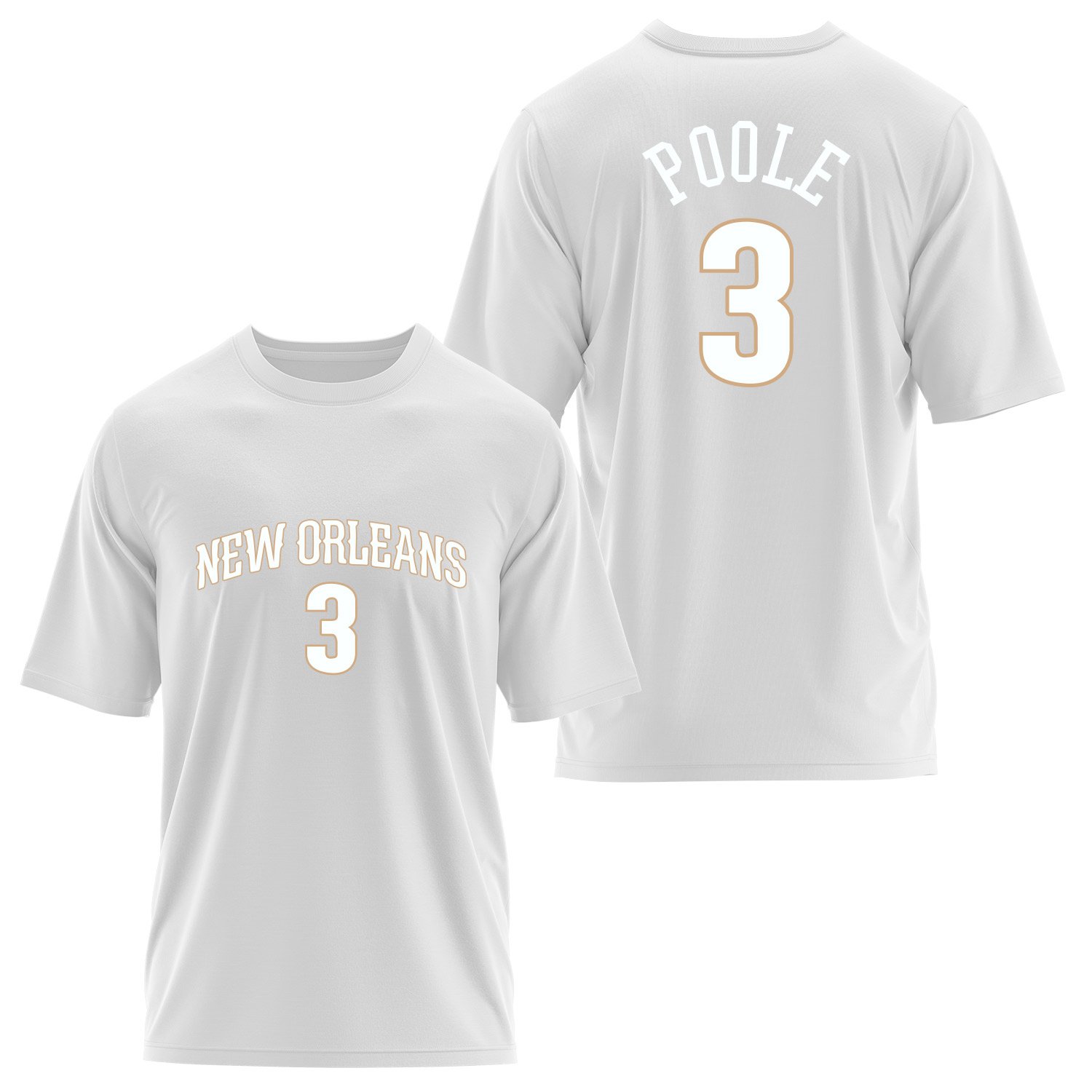 Jordan Poole New Orleans Forma Oversize Tişört M - Beyaz
