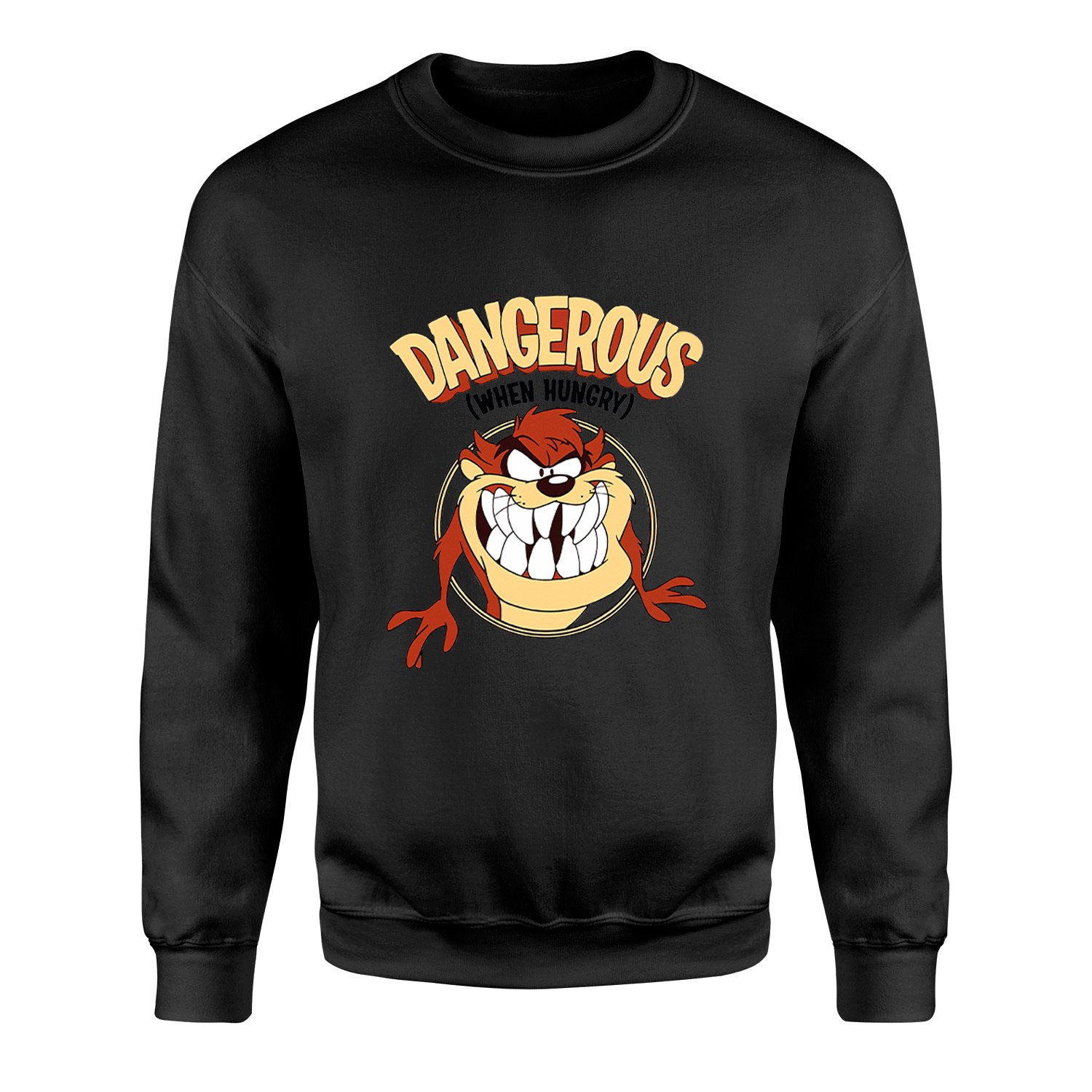 Taz Dangerous When Hungry Sweatshirt L - Siyah