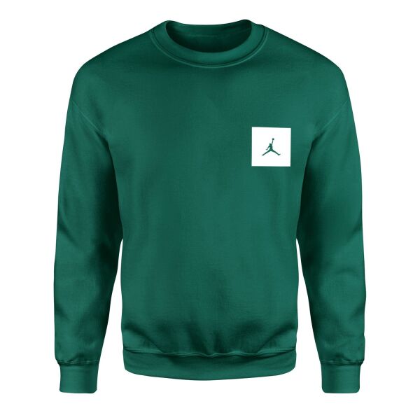 Air Jordan White Patch Sweatshirt M - Nefti Yeşili