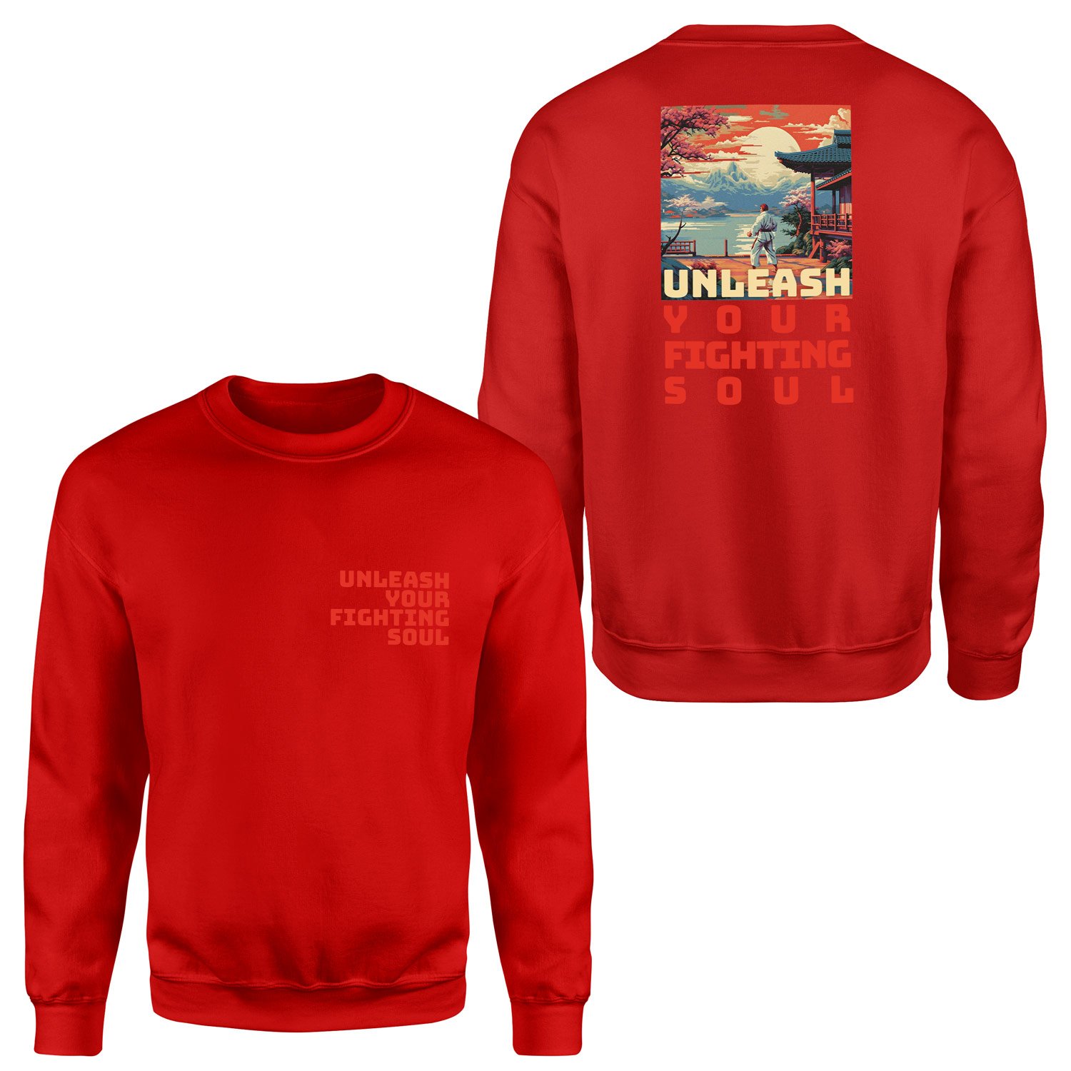 Unleash Your Fighting Soul | Karate Man Sweatshirt XXL - Kırmızı