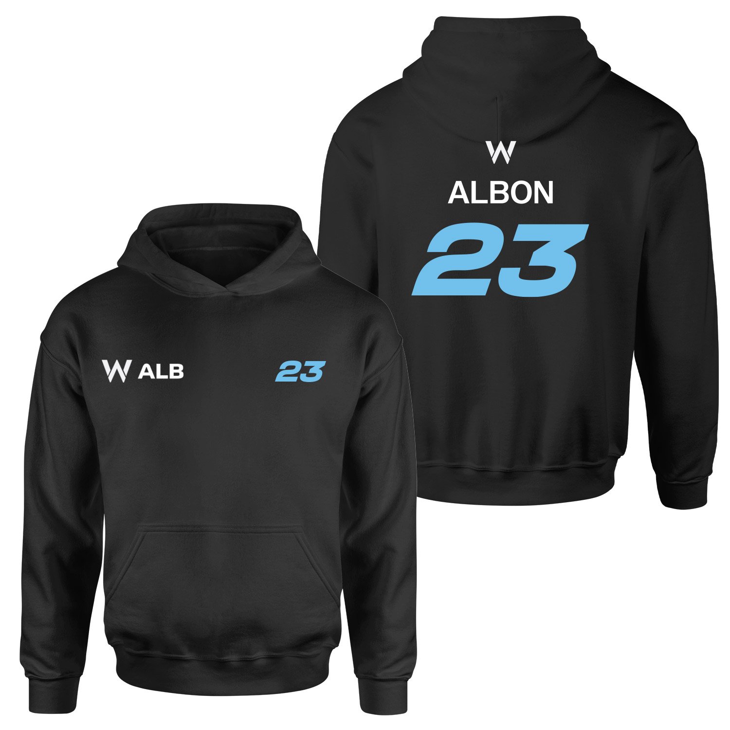 Alexander Albon 23 Driver Basic Hoodie L - Siyah