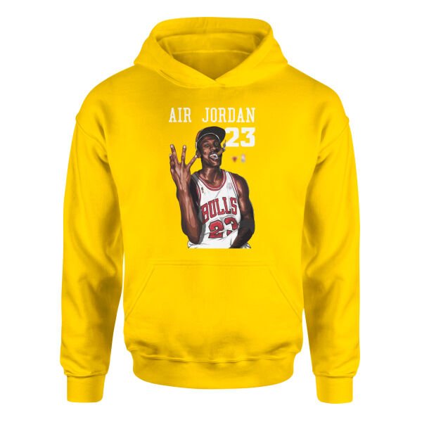 4th Time Is The Charm | Michael Jordan Hoodie L - Sarı