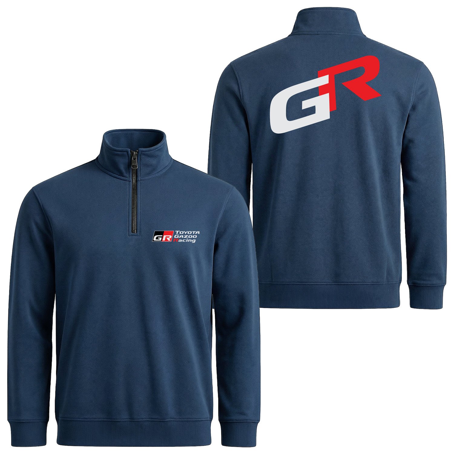 Toyota Gazoo Racing Yarım Fermuarlı Sweatshirt S - İndigo Mavisi