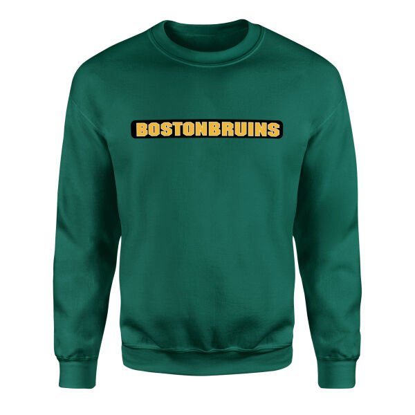 Boston Bruins Block Sweatshirt L - Nefti Yeşili