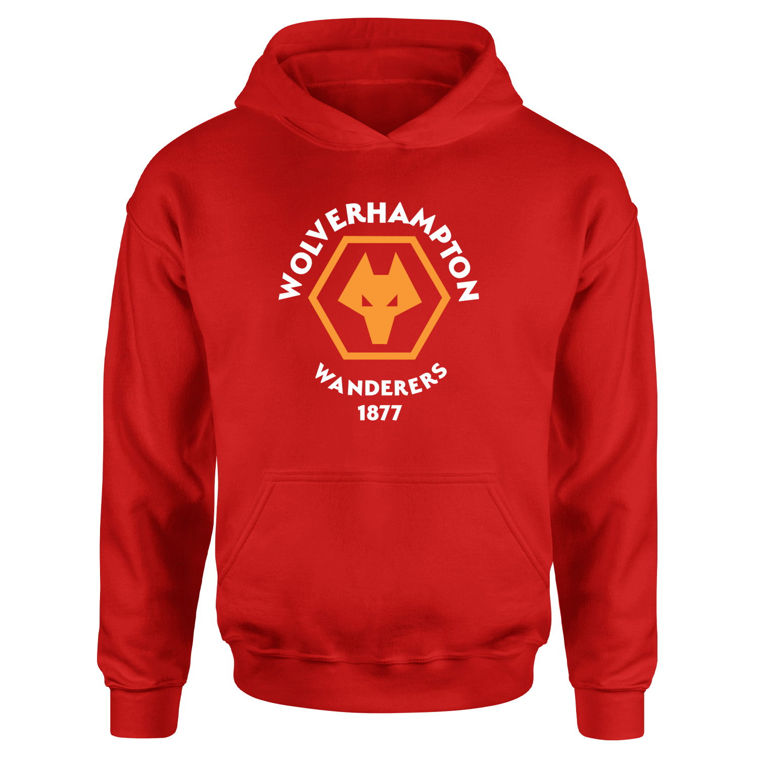 Wolverhampton Wanderers Shield Hoodie L - Kırmızı