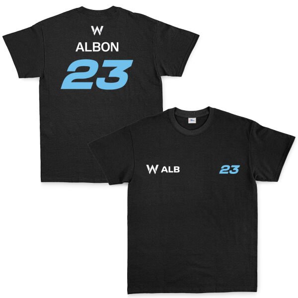 Alexander Albon 23 Driver Basic Tişört L - Siyah