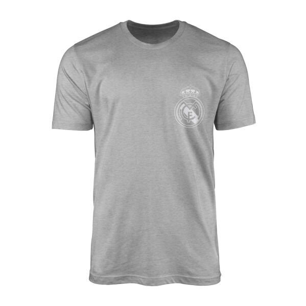 Real Madrid Badge Tişört L - Gri