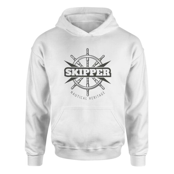 Skipper Denizci Hoodie XL - Beyaz