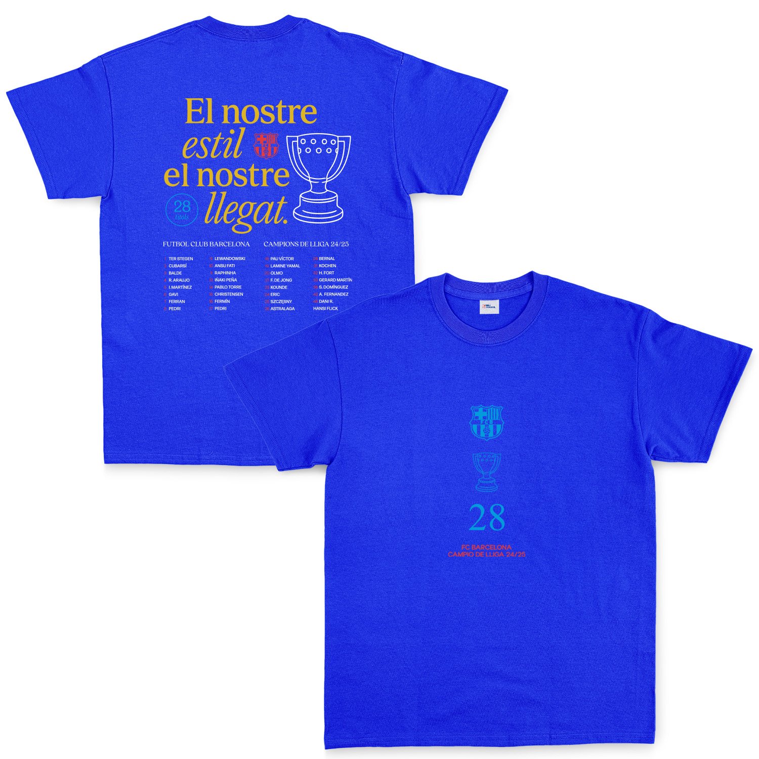 Barcelona Champions 25 Tişört S - Mavi