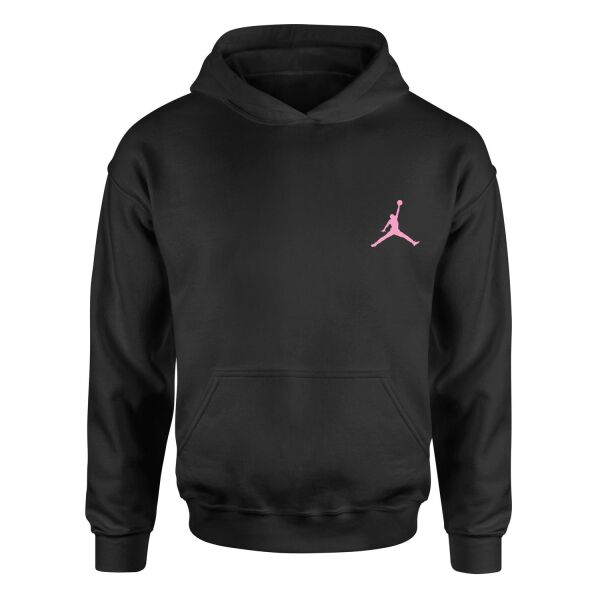 Air Jordan Pink Stroked Hoodie XL - Siyah