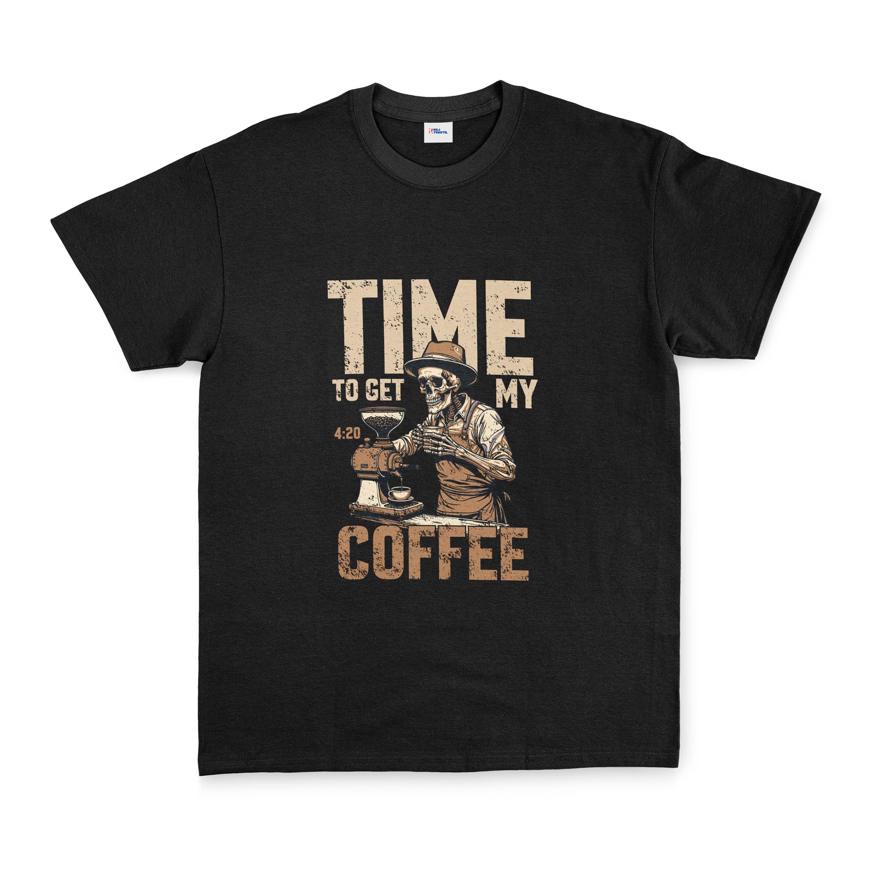 Time to Get My Coffee Tişört XL - Siyah