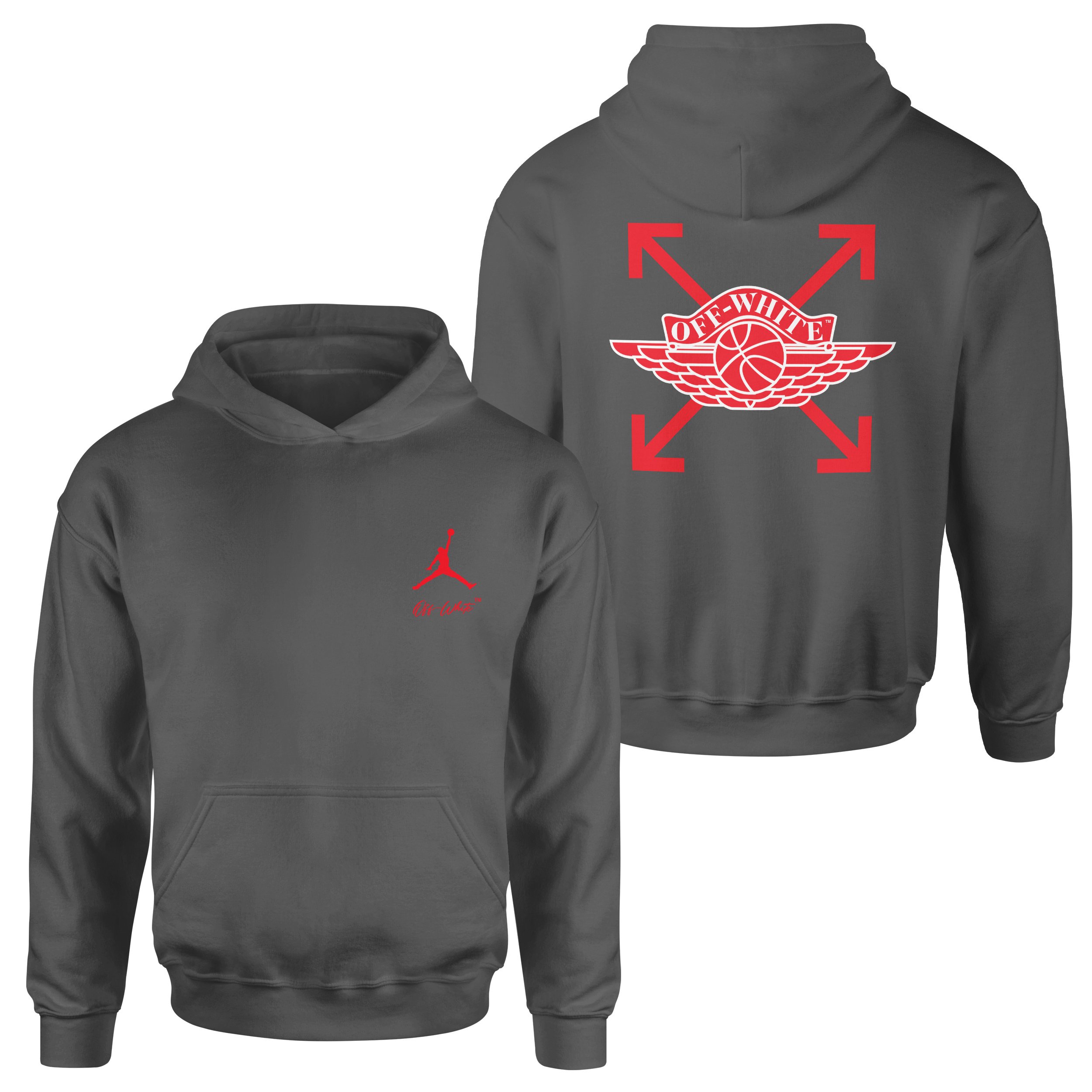 Air Jordan OFF Hoodie XL - Füme