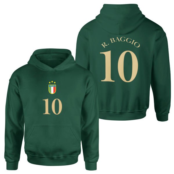 Roberto Baggio 10 Forma Hoodie L - Nefti Yeşili