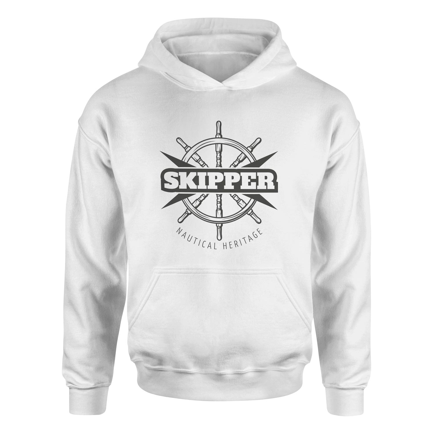 Skipper Denizci Hoodie XXL - Beyaz